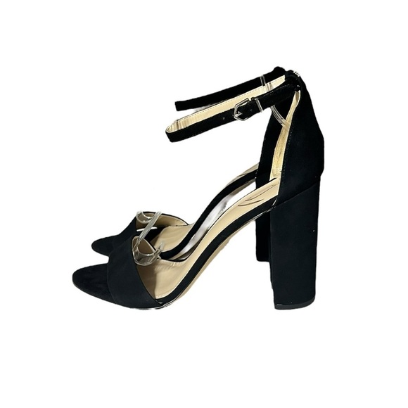 🌻NEW NWOT Sam Edelman Black Suede Leather "Yaro" Block Heel Sandals Size 10 - Picture 5 of 11